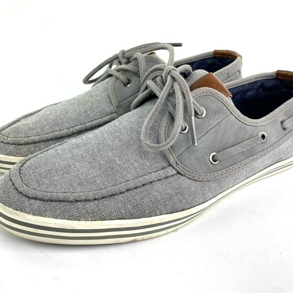 Aldo Tancredo Light Gray Preppy Everyday Boardwalk Boat Shoes 11
